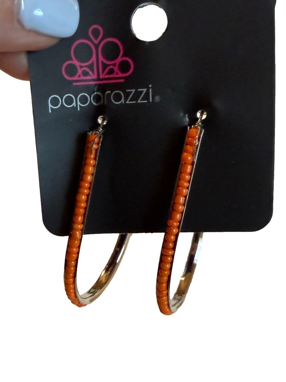 Paparazzi Orange Beaded Dangle Earrings